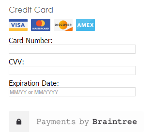 Braintree Credit Card Logo - Fisdap | Upgrade Accounts with Activation Codes