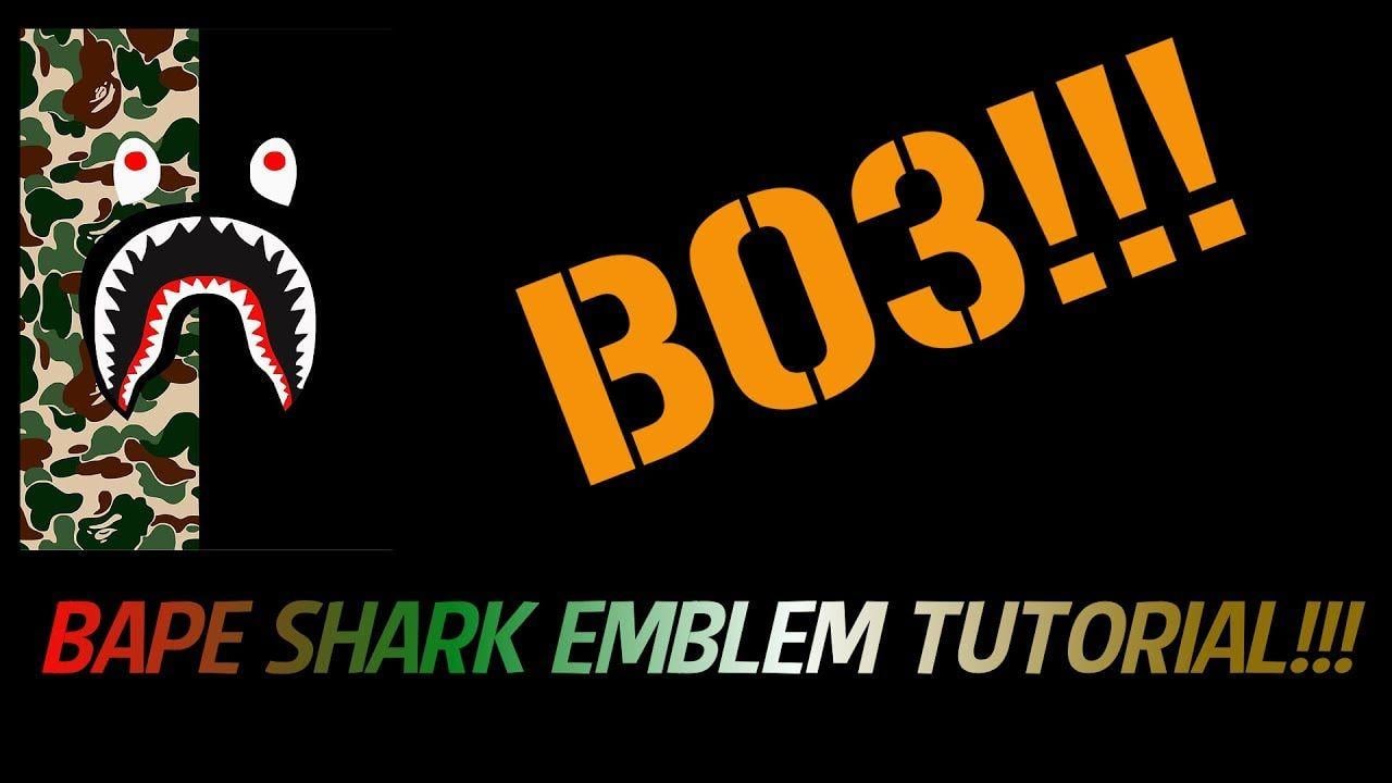 Black BAPE Shark Logo - Bape Shark Emblem tutorial!! COD Black Ops 3! - YouTube