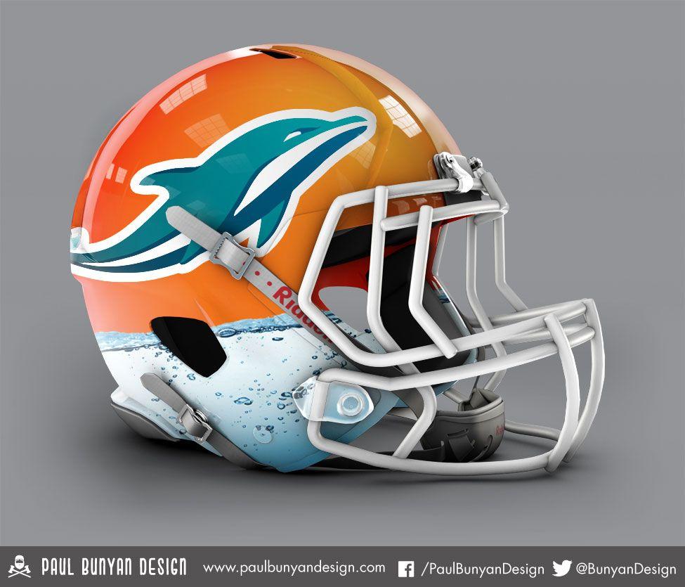 Miami Dolphins New Helmet Logo - Check out these awesome unofficial NFL helmet designs