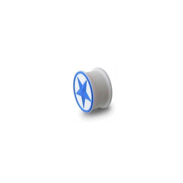 Blue Circle with White Star Logo - Buy Flexible Biocompatible Silicone Ear Plug Stretcher Expander w ...