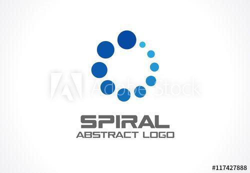 Spiral Company Logo - Abstract business company logo. Corporate identity design element ...
