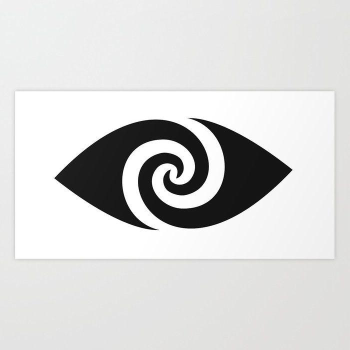 Spiral Company Logo - Chaos Company Logo SPIRAL EYE BLACK Art Print by chaoscompany | Society6