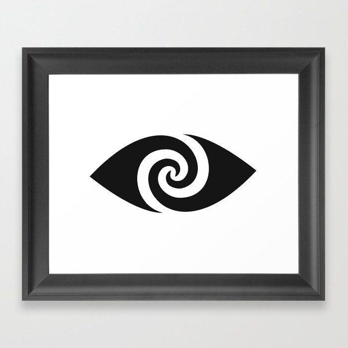 Spiral Company Logo - Chaos Company Logo SPIRAL EYE BLACK Framed Art Print by chaoscompany ...