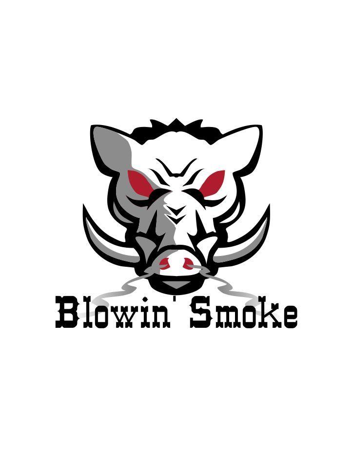 Red White Blue Face Logo - Entry by chr1sann for Competition BBQ Team Blowin' Smoke need