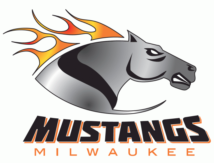 Mustang Sports Logo - Milwaukee Mustangs Primary Logo Football League Arena FL