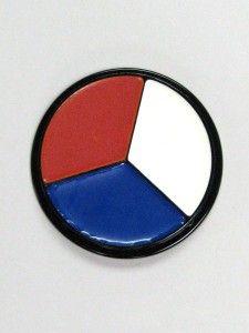 Red White Blue Face Logo - All American Tri Color (Red White Blue). Sportfan Face Paint