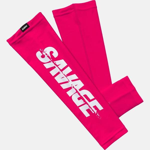 Savage Word Logo - Savage Word Pink White Arm Sleeve