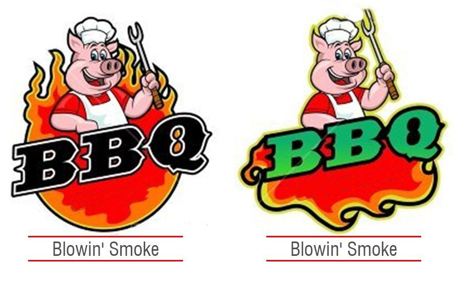 Red White Blue Face Logo - Entry by Nikitazanella for Competition BBQ Team Blowin' Smoke