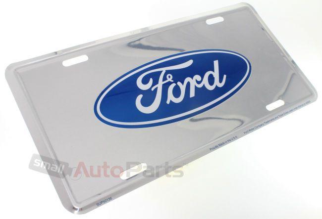 New Ford Logo - NEW!!! FORD LOGO LICENSE PLATE ALUMINUM STAMPED EMBOSSED METAL