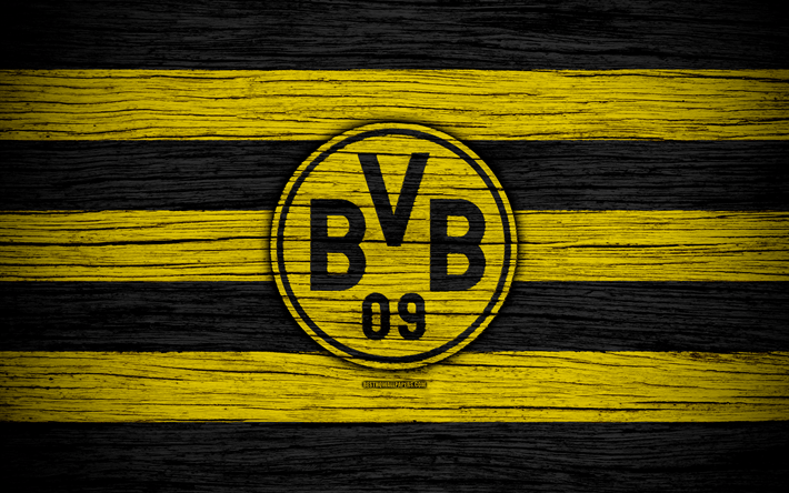 BVB Logo - Download wallpaper Borussia Dortmund, 4k, Bundesliga, BVB, logo