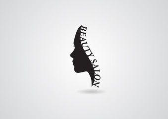 Face Shadow Company Logo - vector women face silhouette isolated business beauty female company ...