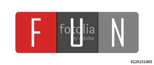 Box in Red F Logo - Fun - clear white text written in red and gray boxes on white ...