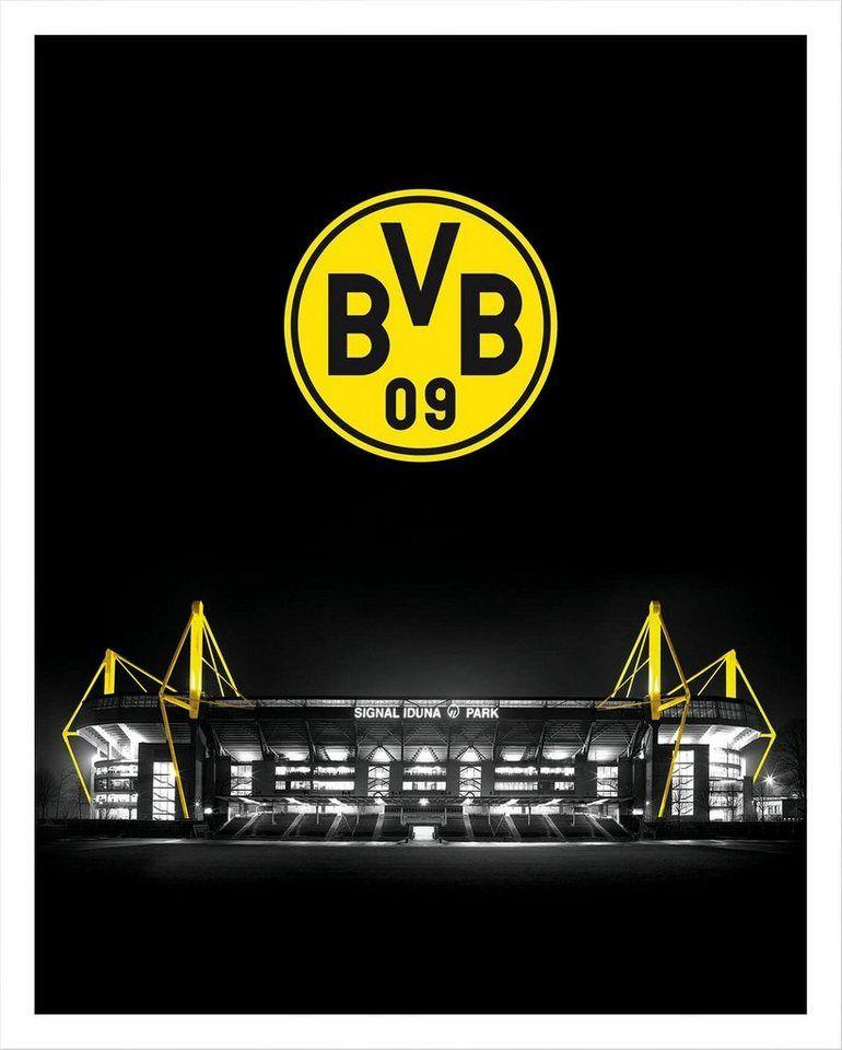 BVB Logo - Poster »BVB Signal Iduna Park Bei Nacht Emblem« 80 100 Cm Online