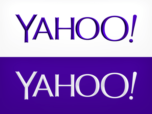 Purple Corporate Logo - Yahoo's new logo sports dancing exclamation point - CNET