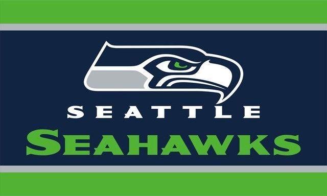 Funny Seahawks Logo - Big Seattle Seahawks Club Logo Sports Flags. Seattle Seahawks Happy