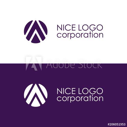 Purple Corporate Logo - Simple Geometric Corporate Logo Design - Buy this stock vector and ...