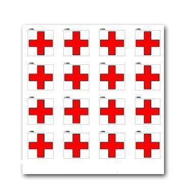 White Box Red Cross Logo - Red Cross On White of 16s Graphic