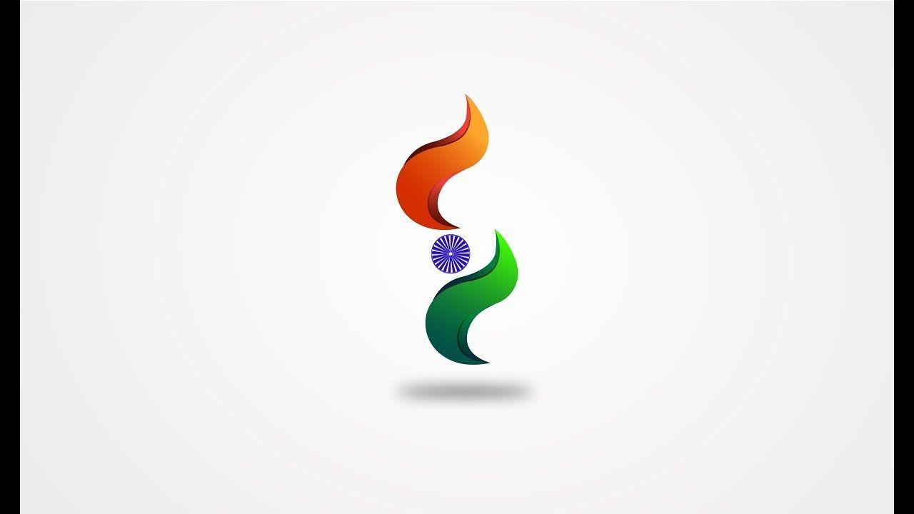 Flag Logo - Illustrator Tutorial-3D logo Design !! Indian flag logo design