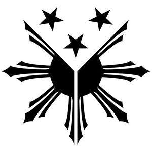 Flag Logo - PHILIPPINES FLAG LOGO SUN STAR PINOY PINAY CUSTOM VINYL DECAL