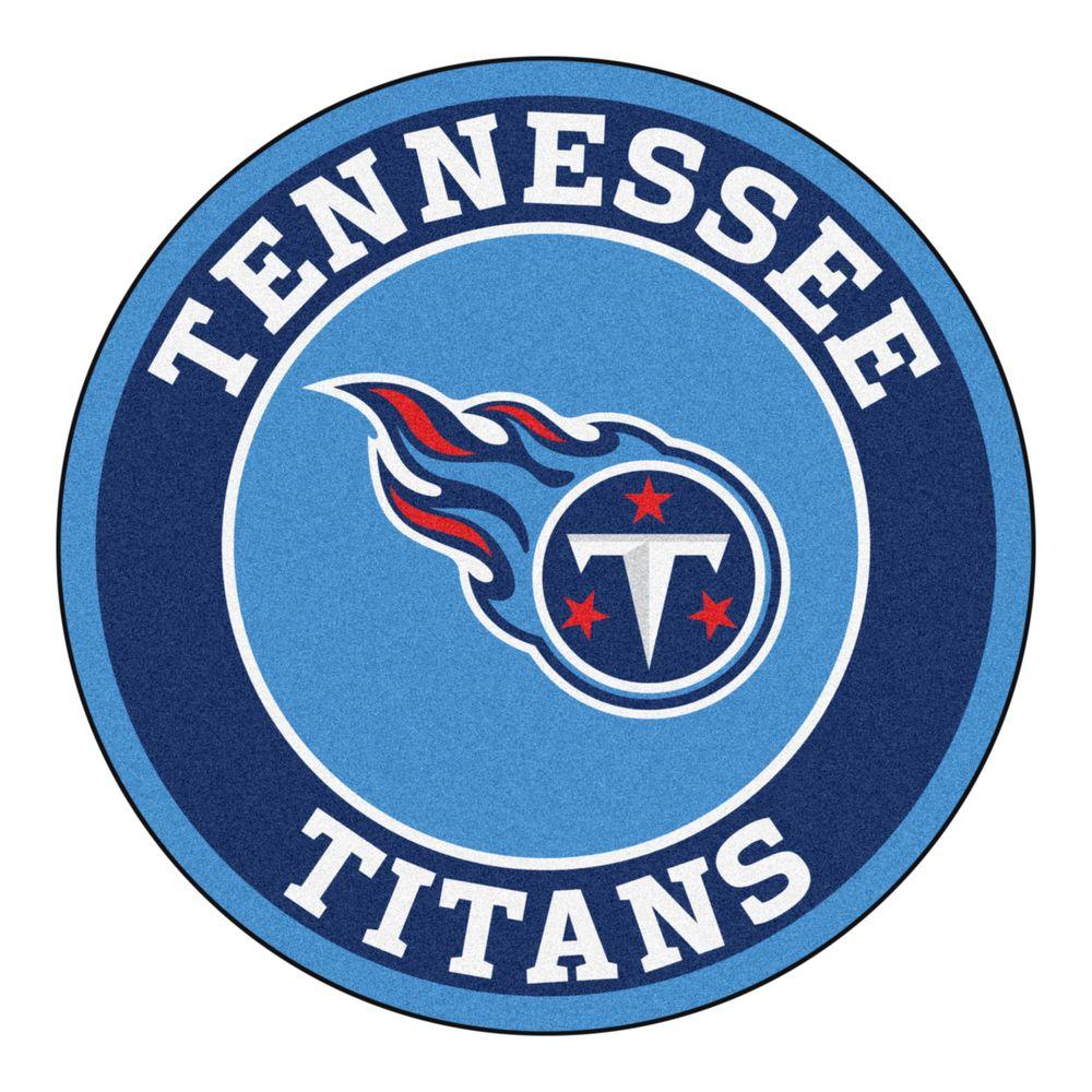 NFL Titans Logo - FANMATS NFL Tennessee Titans Navy 2 ft. x 2 ft. Round Area Rug-17978 ...