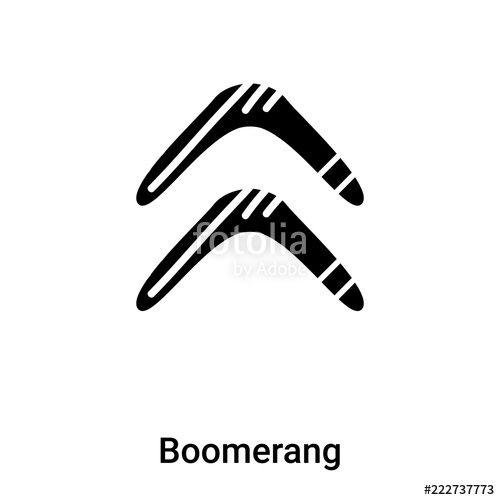 Black Boomerang Logo - Boomerang icon vector isolated on white background, logo concept of ...