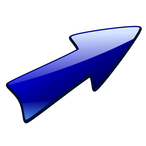 Right Blue Arrow Logo - Long blue arrow image | Public domain vectors
