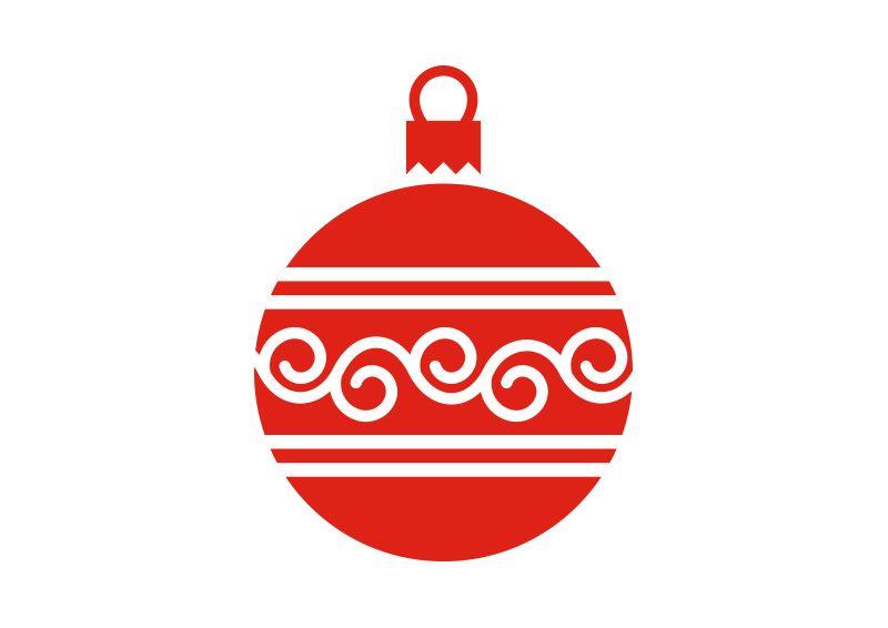 Flat Ball Logo - Flat Christmas Ball With Ornament