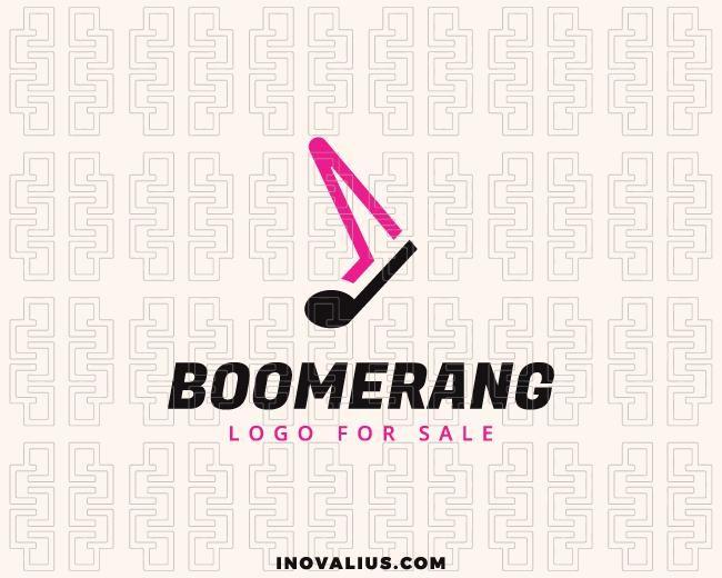 Black Boomerang Logo - Boomerang Music Logo Template