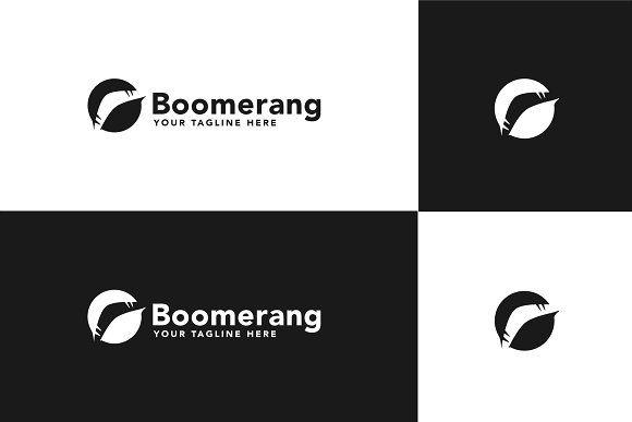 Black Boomerang Logo - Boomerang Logo Logo Templates Creative Market