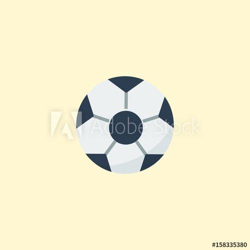 Flat Ball Logo - Flat Football Element. Vector Illustration Of Flat Ball Isolated On ...