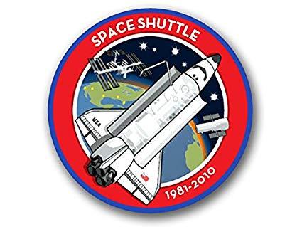 NASA Spaceship Logo - Amazon.com: American Vinyl Round Space Shuttle 1981-2010 Logo ...