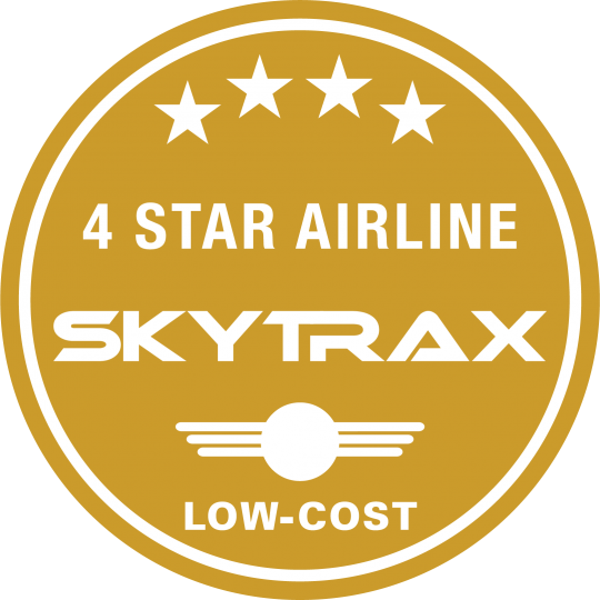 Orange Circle Airline Logo - Norwegian 4-Star Low Cost Airline Rating - Skytrax