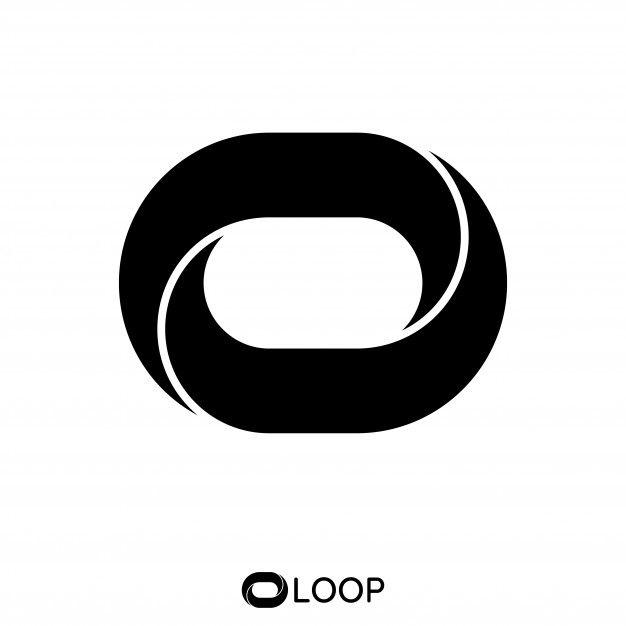 O Logo - Twisted loop oval letter o logo concept Vector