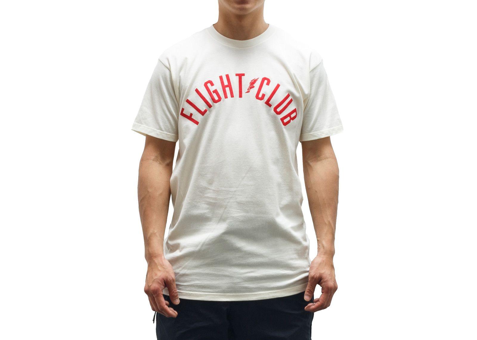 Flight Club NY Logo - Athletic Arch Logo T-shirt - Flight Club - fw1636 - cream/red ...