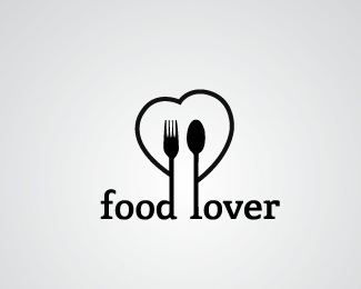 Black and White Food Logo - Menu Design. Food logo design, Logo food