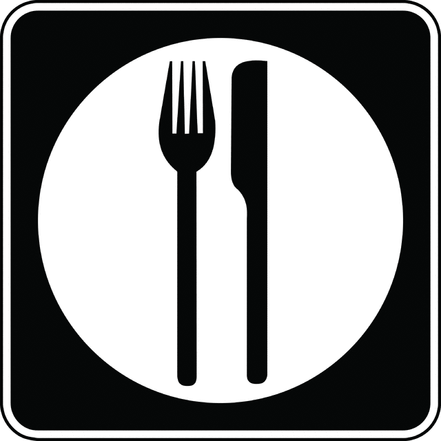 Black and White Food Logo - Food, Black and White
