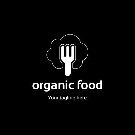 Black and White Food Logo - Buy Organic Food Logo Template Template for $10!