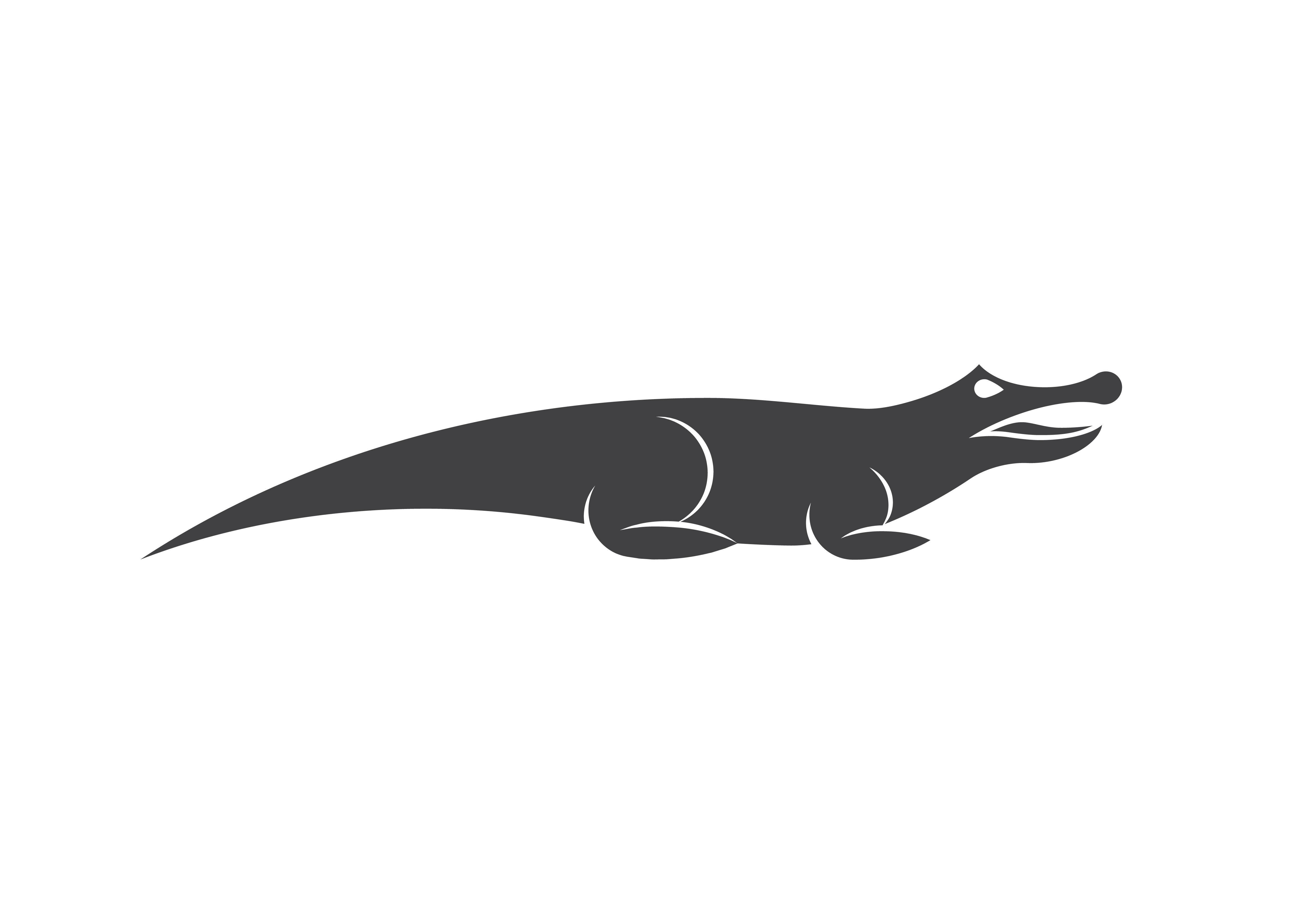 Black Crocodile Logo - Vector crocodile logo