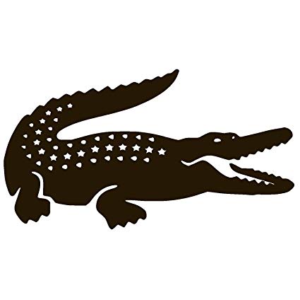 Black Crocodile Logo - Amazon.com: ttdecals LACOSTE CROCODILE Vinyl Decal Stickers (5
