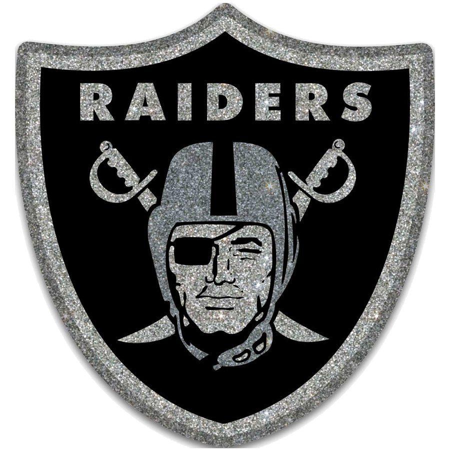 Glitter Graphics Logo - Oakland Raiders Laser Cut Glitter Freeform Auto Emblem