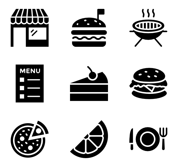 Black and White Food Logo - Black and white food icon png 2 PNG Image