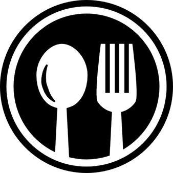 Black Anf White Food Logo - Cutlery Food Vectors, Photos and PSD files | Free Download