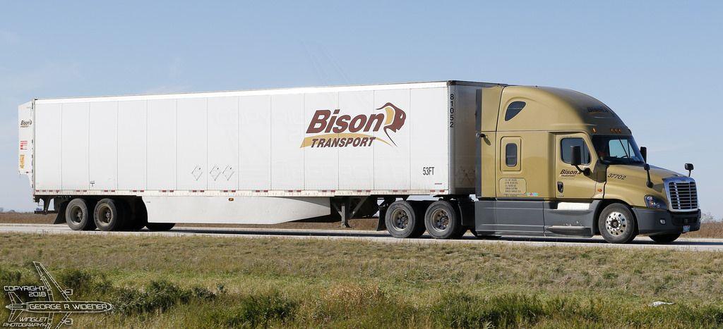 Bison Transport Logo - Bison Transport. Freightliner. Northbound on Highway 75 ne