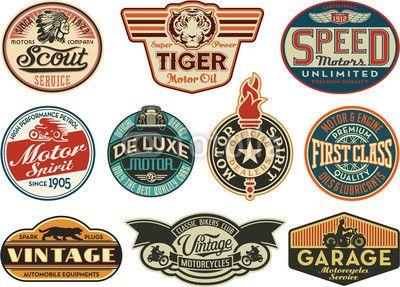Vintage Oil Company Logo - Motor company vintage abels | Buy Photos | AP Images | DetailView
