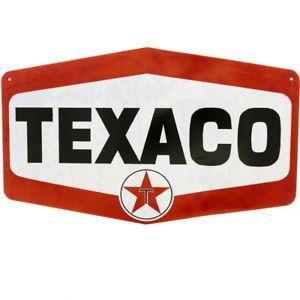 Vintage Oil Company Logo - Texaco Hexagon Star Logo Tin Sign Vintage Oil Gas Station Garage