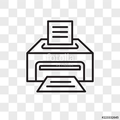 Printer Logo - Printer vector icon isolated on transparent background, Printer logo ...