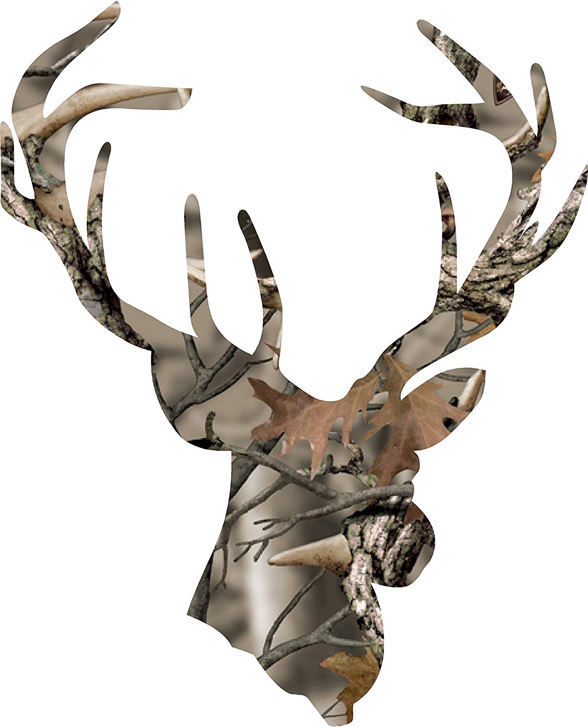 Camo Deer Logo - Amazon.com: Camo Deer Head with Antlers Sticker: Automotive