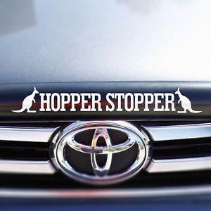Hopper Kangaroo Logo - HOPPER STOPPER Sticker 340mm bull bar kangaroo outback country car ...