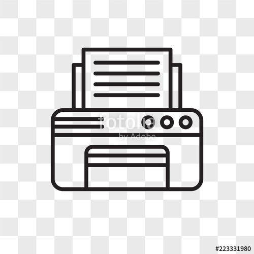 Printer Logo - Printer vector icon isolated on transparent background, Printer logo