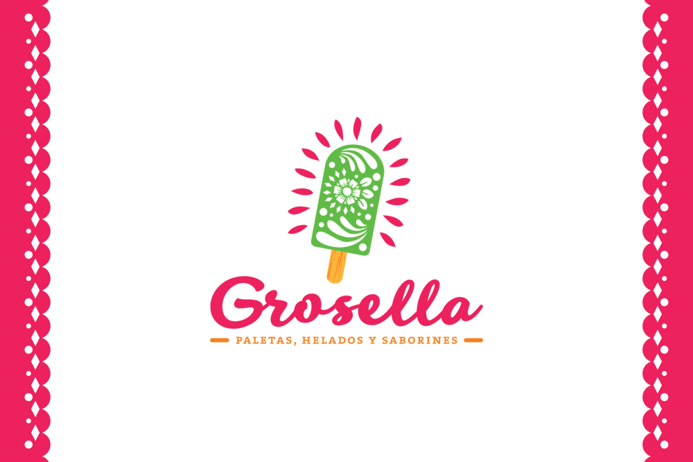 Creams Brand Logo - Grosella Mexican Ice cream Logo Branding Restyling Little